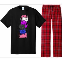 Kawaii Cat Pile Genderfluid Pride Pajama Set