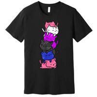 Kawaii Cat Pile Genderfluid Pride Premium T-Shirt