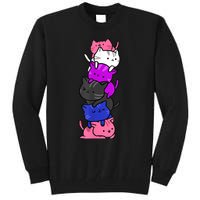 Kawaii Cat Pile Genderfluid Pride Tall Sweatshirt