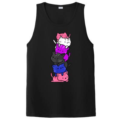 Kawaii Cat Pile Genderfluid Pride PosiCharge Competitor Tank