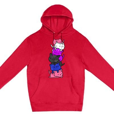 Kawaii Cat Pile Genderfluid Pride Premium Pullover Hoodie