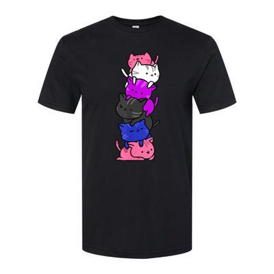 Kawaii Cat Pile Genderfluid Pride Softstyle CVC T-Shirt