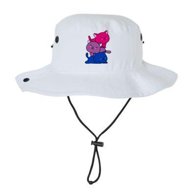 Kawaii Cat Pile Bisexual Pride Flag Cute Gift Legacy Cool Fit Booney Bucket Hat