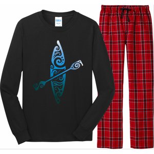 Kayaker Canoeing Paddling Long Sleeve Pajama Set