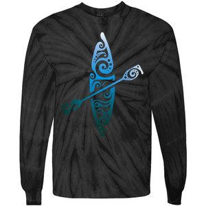 Kayaker Canoeing Paddling Tie-Dye Long Sleeve Shirt