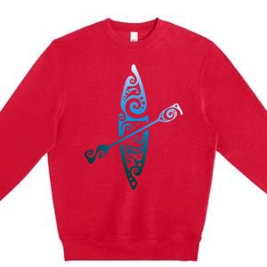 Kayaker Canoeing Paddling Premium Crewneck Sweatshirt