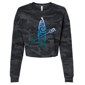 Kayaker Canoeing Paddling Boat Lover Kayak Water Sport Cropped Pullover Crew