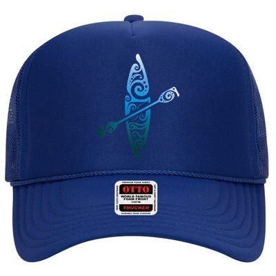 Kayaker Canoeing Paddling Boat Lover Kayak Water Sport High Crown Mesh Back Trucker Hat