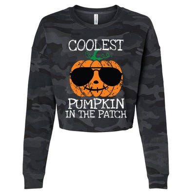 Kids Coolest Pumpkin In The Patch Halloween Boy Girls Teens 7042 Cropped Pullover Crew