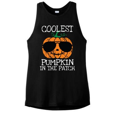 Kids Coolest Pumpkin In The Patch Halloween Boy Girls Teens 7042 Ladies PosiCharge Tri-Blend Wicking Tank