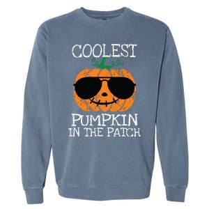 Kids Coolest Pumpkin In The Patch Halloween Boy Girls Teens 7042 Garment-Dyed Sweatshirt