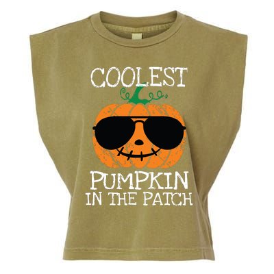 Kids Coolest Pumpkin In The Patch Halloween Boy Girls Teens 7042 Garment-Dyed Women's Muscle Tee