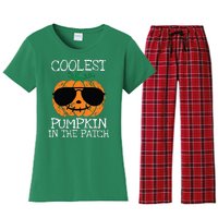 Kids Coolest Pumpkin In The Patch Halloween Boy Girls Teens 7042 Women's Flannel Pajama Set