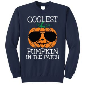 Kids Coolest Pumpkin In The Patch Halloween Boy Girls Teens 7042 Tall Sweatshirt