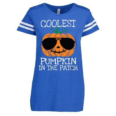 Kids Coolest Pumpkin In The Patch Halloween Boy Girls Teens 7042 Enza Ladies Jersey Football T-Shirt