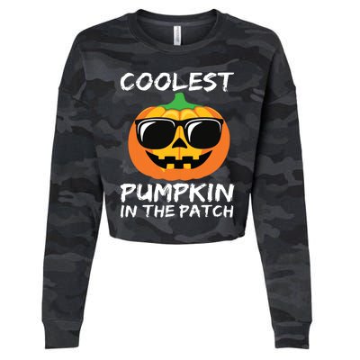 Kids Coolest Pumpkin In The Patch Halloween Boy Girls Teens Cropped Pullover Crew