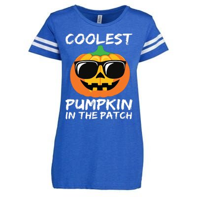 Kids Coolest Pumpkin In The Patch Halloween Boy Girls Teens Enza Ladies Jersey Football T-Shirt