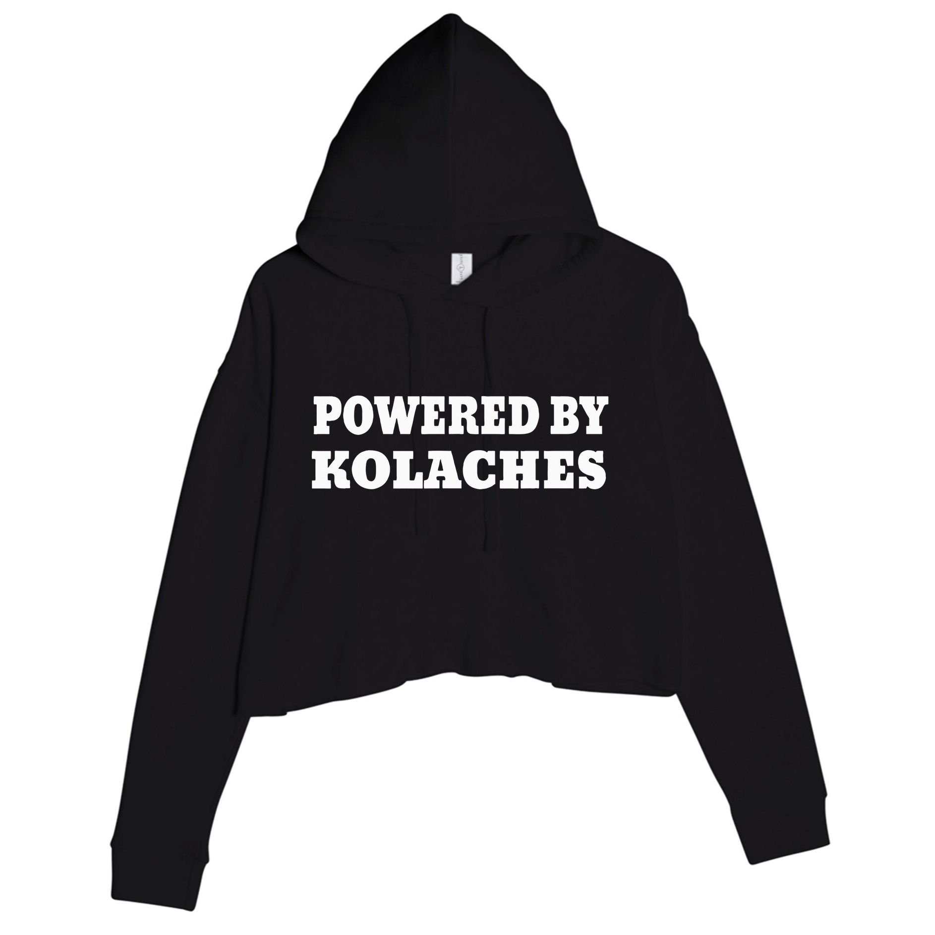 Kolache Czech Powered By Kolaches Crop Fleece Hoodie