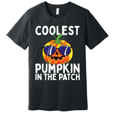 Kids Coolest Pumpkin In The Patch Halloween Boy Girls Teens Premium T-Shirt