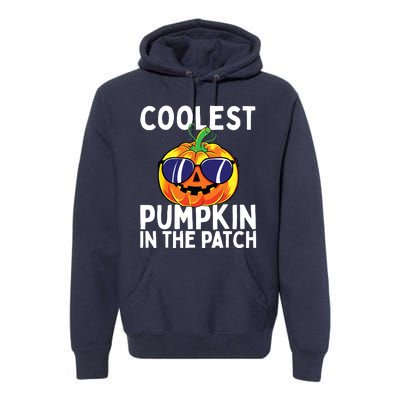 Kids Coolest Pumpkin In The Patch Halloween Boy Girls Teens Premium Hoodie