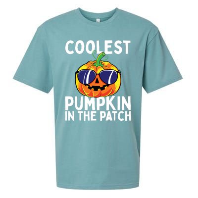 Kids Coolest Pumpkin In The Patch Halloween Boy Girls Teens Sueded Cloud Jersey T-Shirt