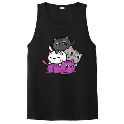 Kawaii Cat Pile Asexual Pride PosiCharge Competitor Tank