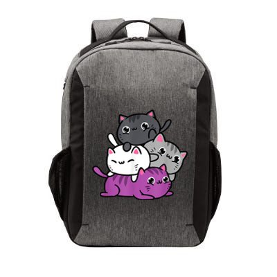 Kawaii Cat Pile Asexual Pride Vector Backpack