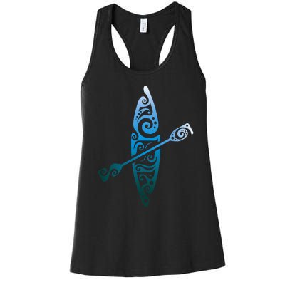 Kayaker Canoeing Paddling Boat Lover Kayak Water Sport Women's Racerback Tank