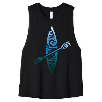 Kayaker Canoeing Paddling Boat Lover Kayak Water Sport Women's Racerback Cropped Tank