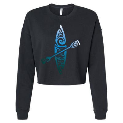 Kayaker Canoeing Paddling Boat Lover Kayak Water Sport Cropped Pullover Crew