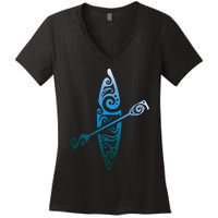 Kayaker Canoeing Paddling Boat Lover Kayak Water Sport Women's V-Neck T-Shirt