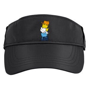 Kawaii Cat Pile Aroace Pride Flag Adult Drive Performance Visor