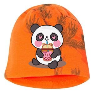 Kawaii Cute Panda Boba Tea Bubble Tea Anime Kati - Camo Knit Beanie