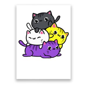 Kawaii Cat Pile Pride Poster