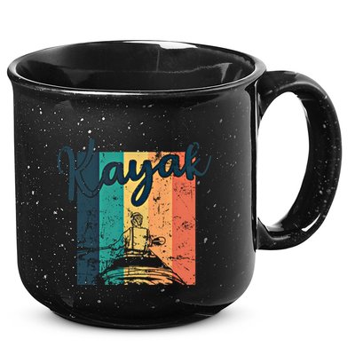 Kayak Canoe Paddleboat Water Sports Kayak Gift 15oz Campfire Ceramic Mug