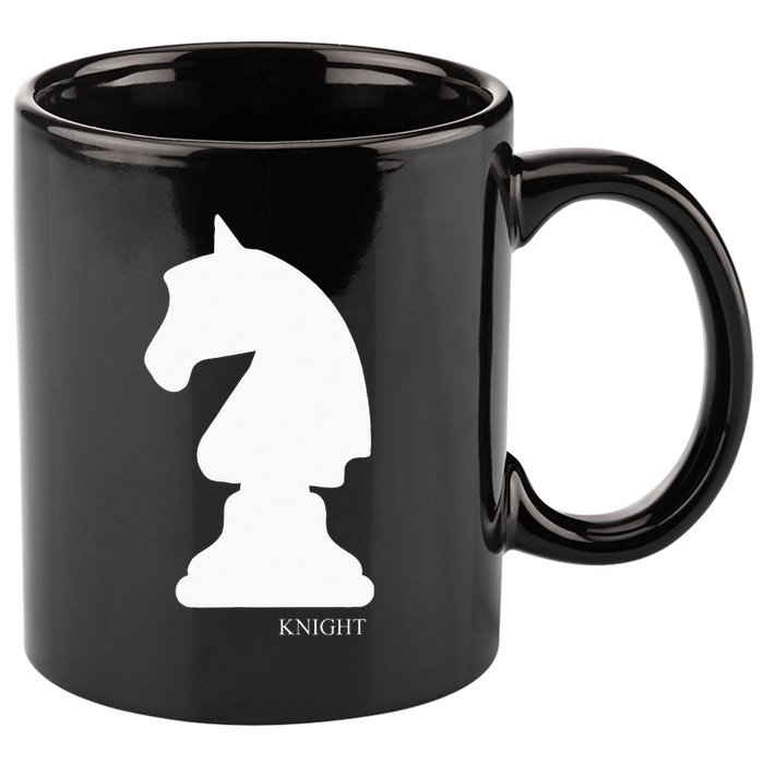Knight Chess Piece Group Costume Chess Club Chess Board 11oz C Handle Ceramic Mug