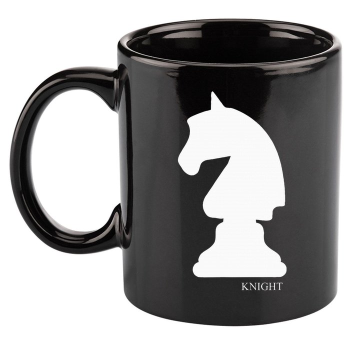 Knight Chess Piece Group Costume Chess Club Chess Board 11oz C Handle Ceramic Mug