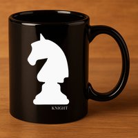 Knight Chess Piece Group Costume Chess Club Chess Board 11oz C Handle Ceramic Mug