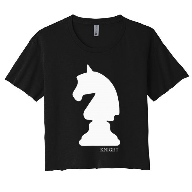 Knight Chess Piece Group Costume Chess Club Chess Board Women's Crop Top Tee