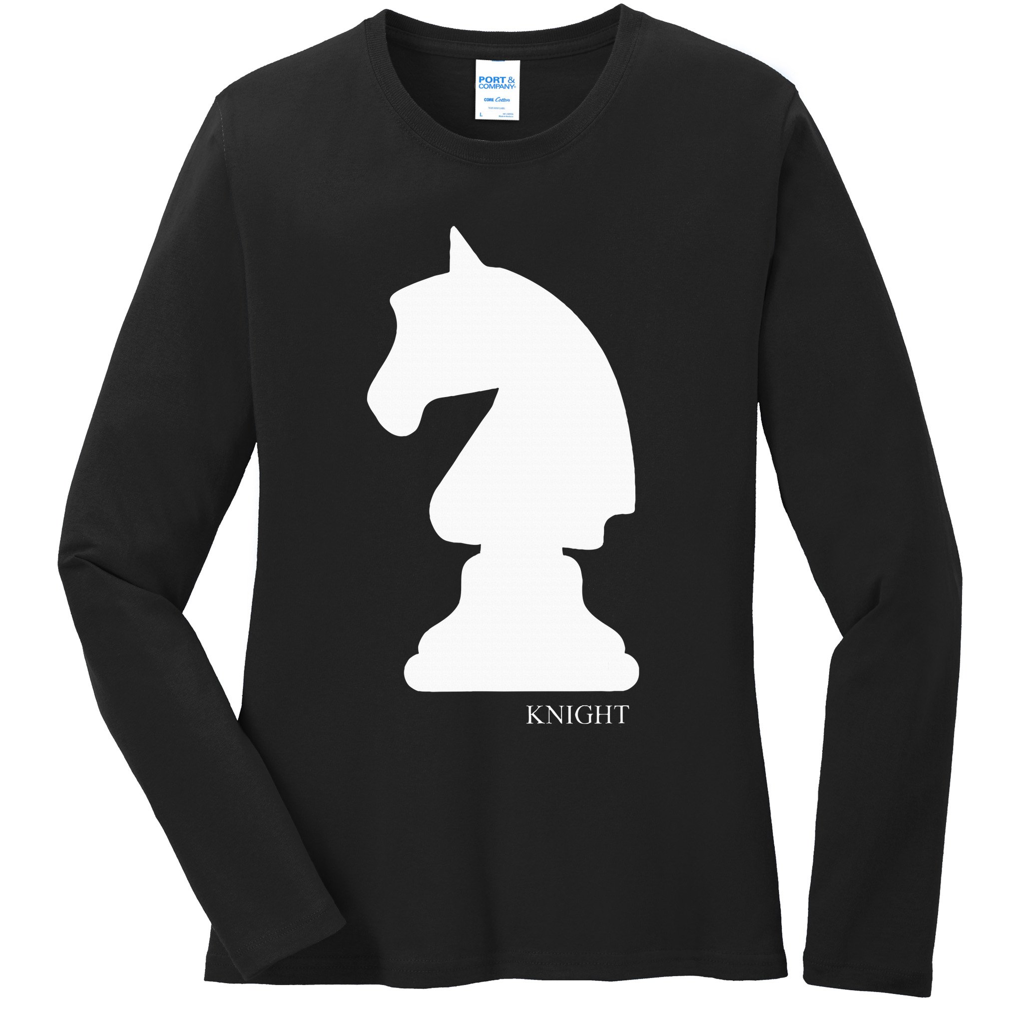 Knight Chess Piece Group Costume Chess Club Chess Board Ladies Long Sleeve Shirt