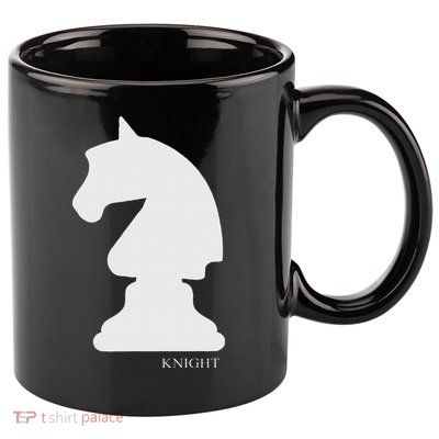 Knight Chess Piece Group Costume Chess Club Chess Board 11oz C Handle Ceramic Mug