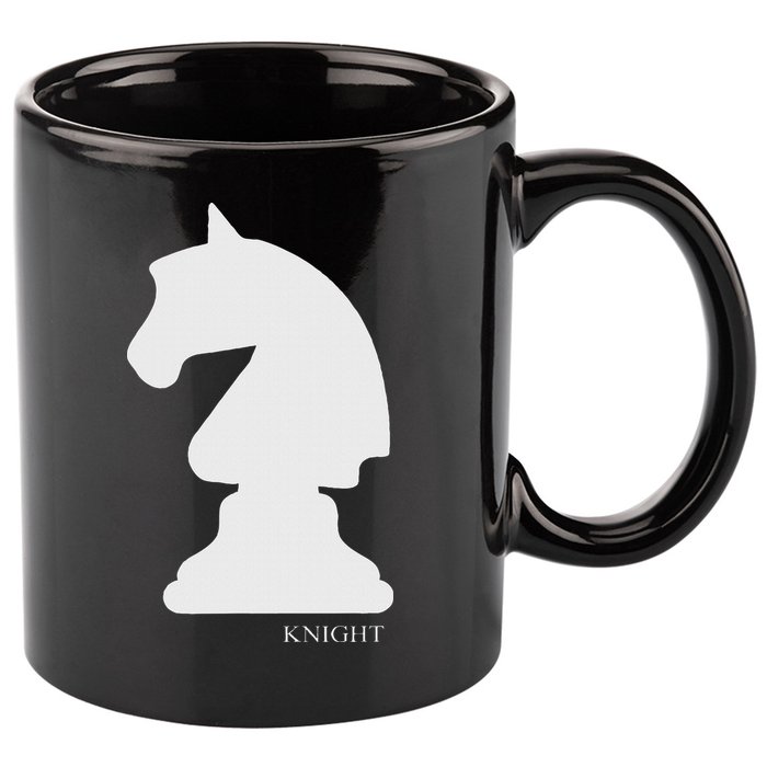 Knight Chess Piece Group Costume Chess Club Chess Board 11oz C Handle Ceramic Mug