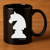 Knight Chess Piece Group Costume Chess Club Chess Board 11oz C Handle Ceramic Mug