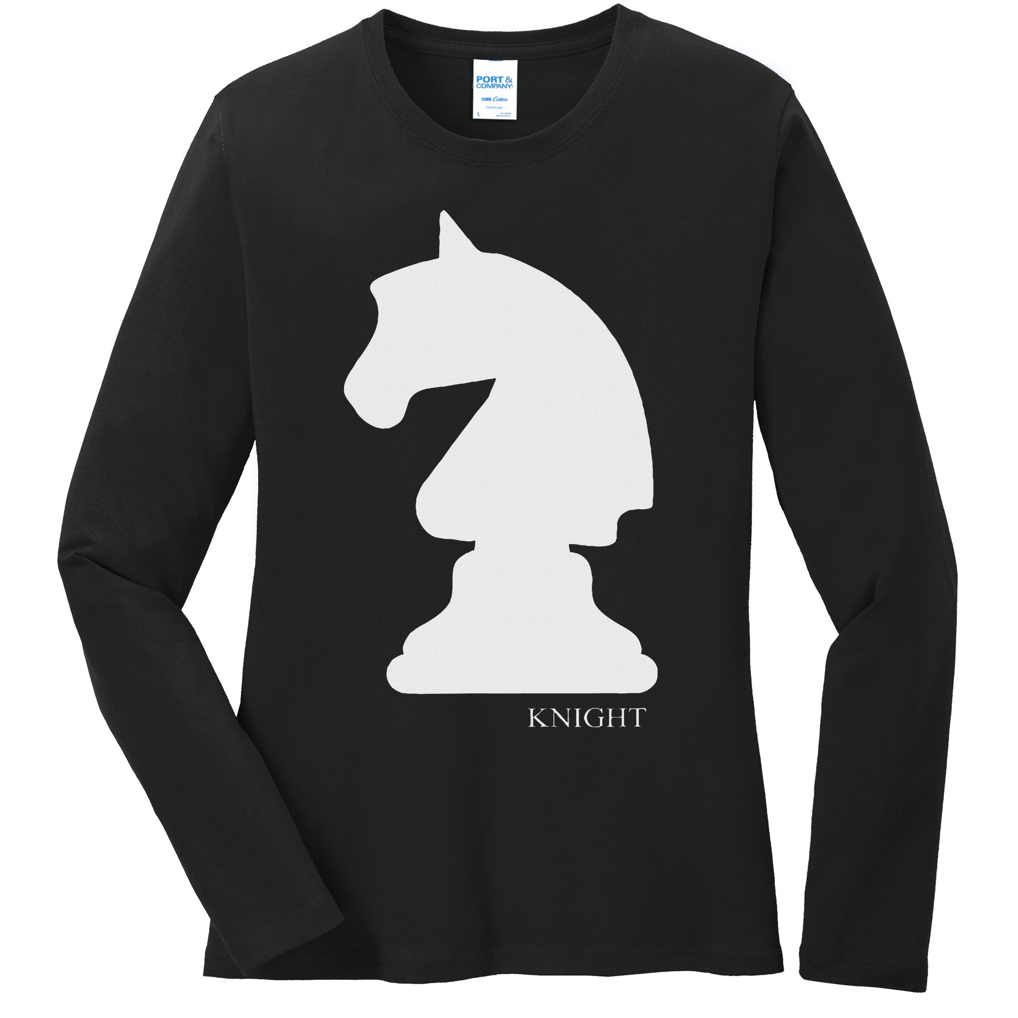 Knight Chess Piece Group Costume Chess Club Chess Board Ladies Long Sleeve Shirt