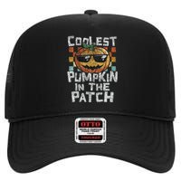 Kids Coolest Pumpkin In The Patch Halloween Girls High Crown Mesh Back Trucker Hat