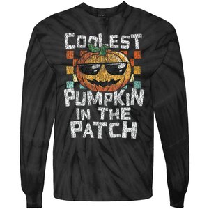 Kids Coolest Pumpkin In The Patch Halloween Girls Tie-Dye Long Sleeve Shirt