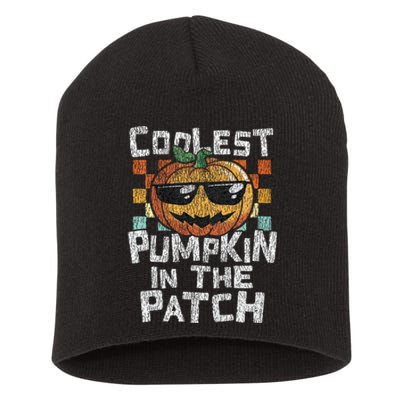 Kids Coolest Pumpkin In The Patch Halloween Girls Short Acrylic Beanie