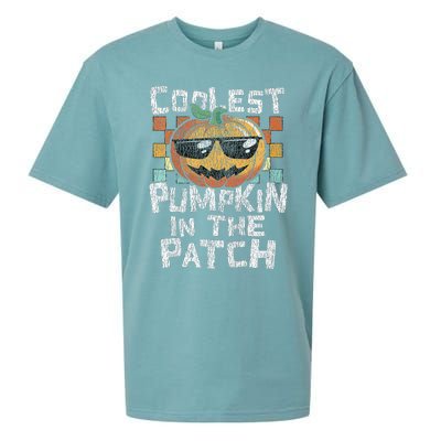 Kids Coolest Pumpkin In The Patch Halloween Girls Sueded Cloud Jersey T-Shirt