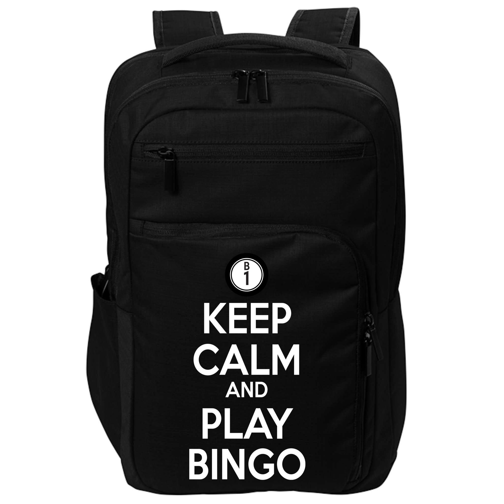 Keep Calm And Play Bingo Impact Tech Backpack