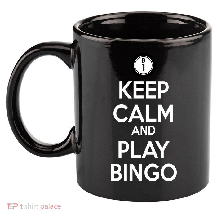 Keep Calm And Play Bingo 11oz C Handle Ceramic Mug